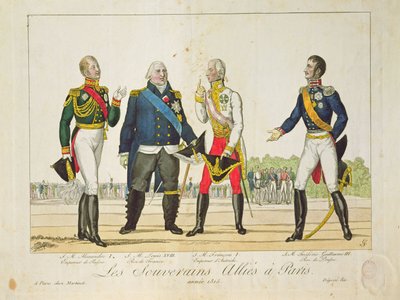 Die Alliierten Herrscher in Paris 1815 von French School